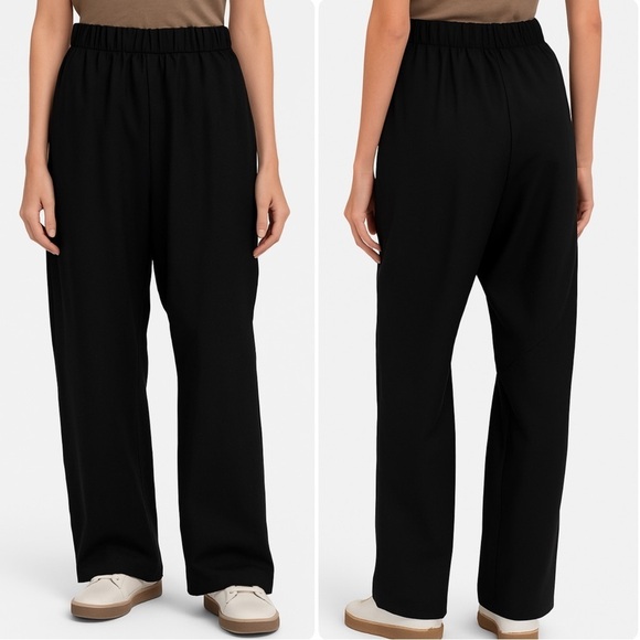 Zara Elastic Waist Slouchy Dropped Crotch Harem Pull on Pants in Black Sz M - Picture 1 of 15